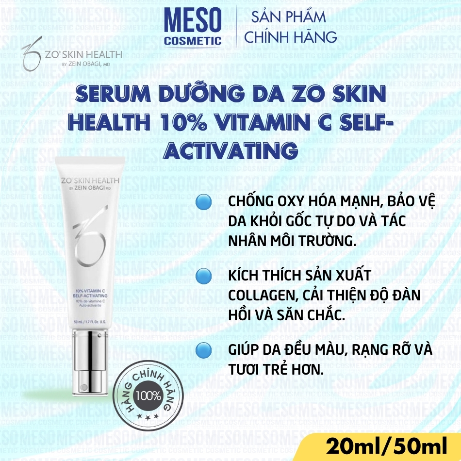 Serum dưỡng da Zo Skin Health 10% VITAMIN C SELF-ACTIVATING